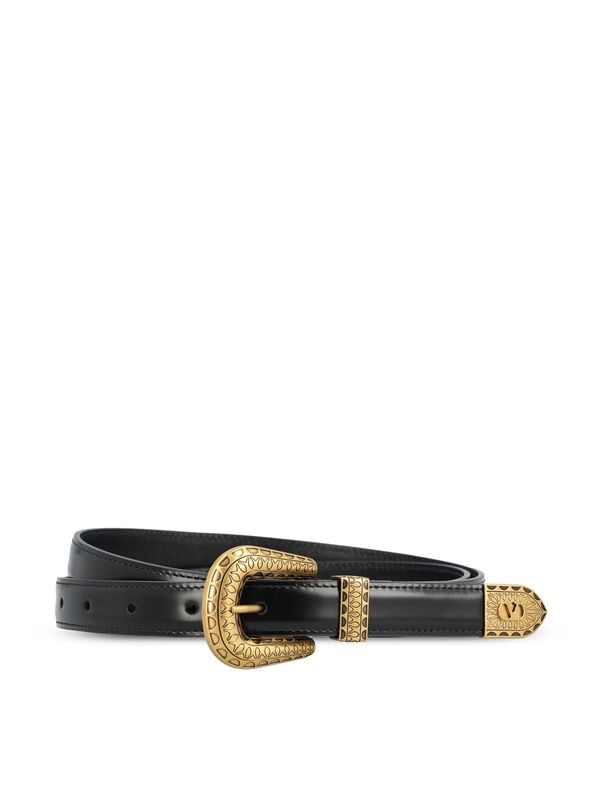 Valentino Black Leather Belts