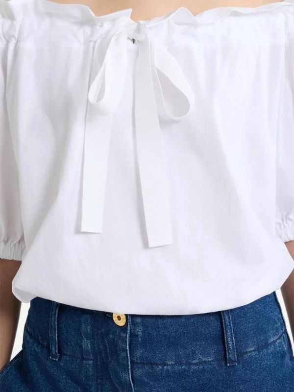 Drawstring
  Off-Shoulder Top