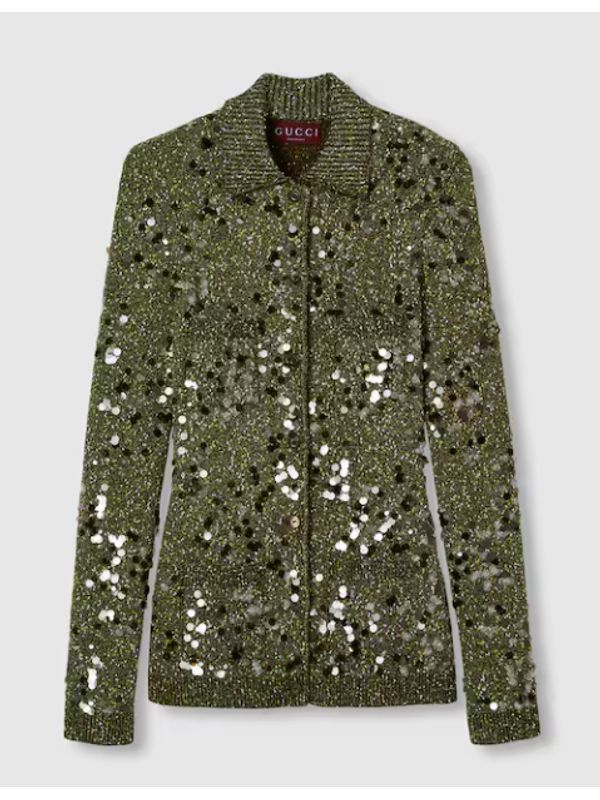 Tweed Sequin Decorated Cardigan