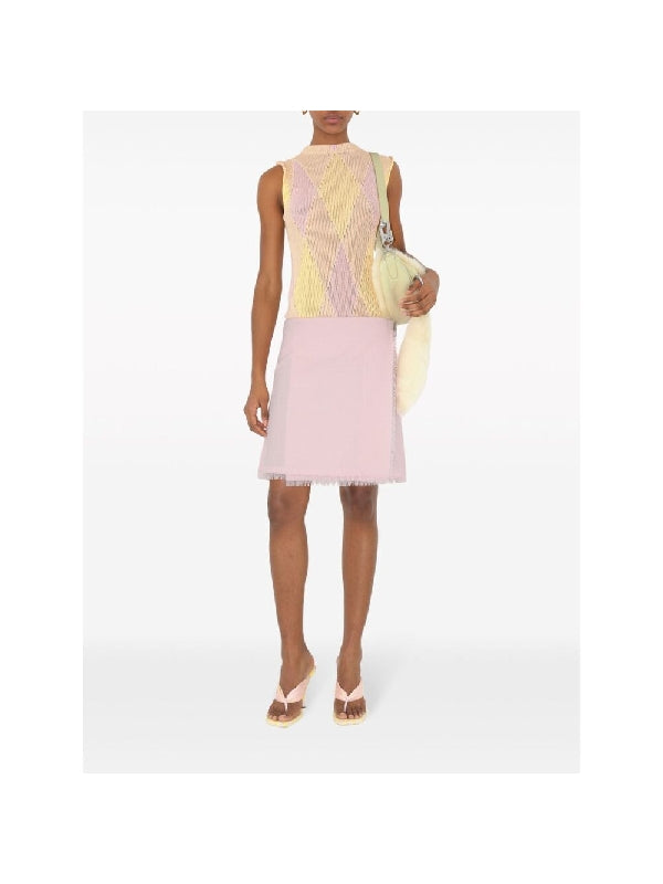 Argyle Cotton Silk Sleeveless
  Knit