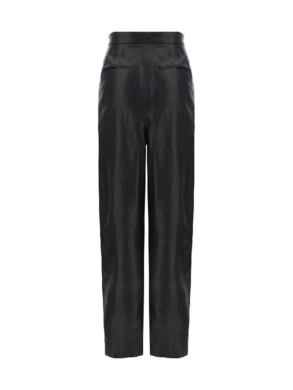 Straight Leather Pants