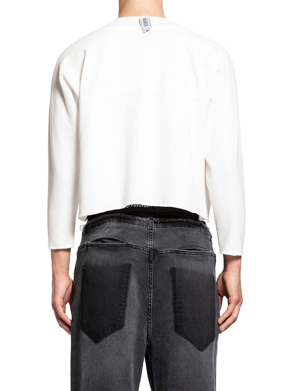 Logo Printing Crop Long Sleeve Top