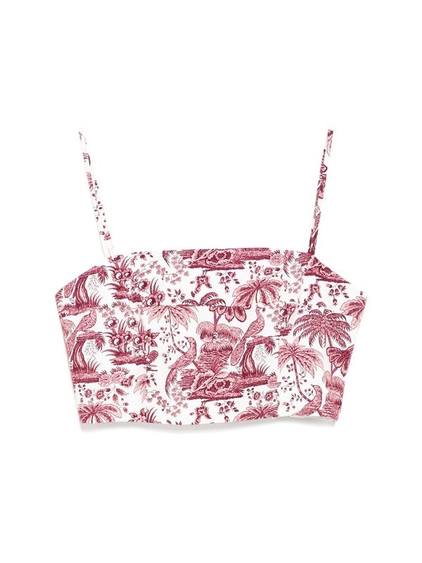 Botanical Print Cotton Tank Top