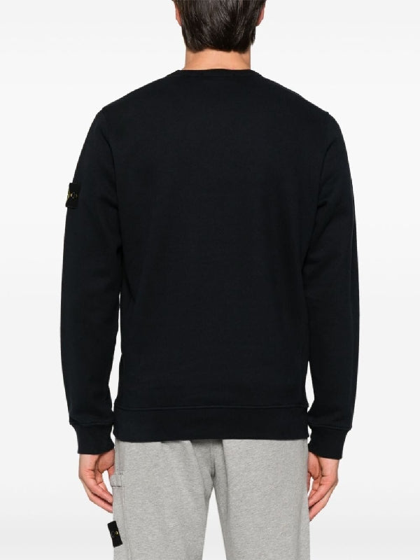 Woven Patch Cotton Sweatshirt