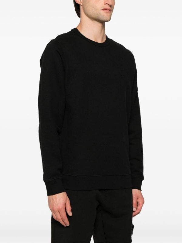 Woven Patch Cotton Sweatshirt