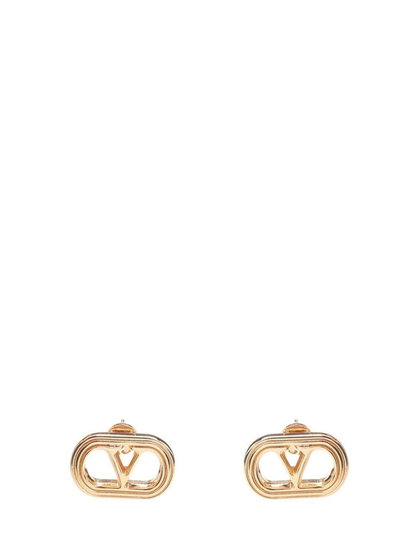 Ovalette V Logo Earrings