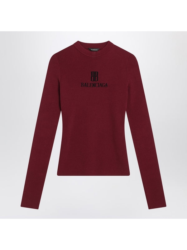 Balenciaga Burgundy Long Sleeve