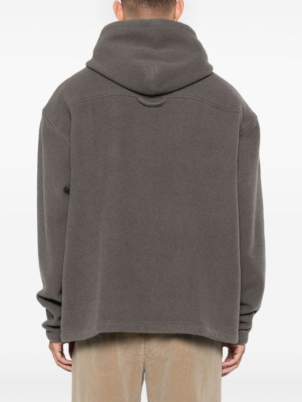 Pocket Detail Wool Hoodie