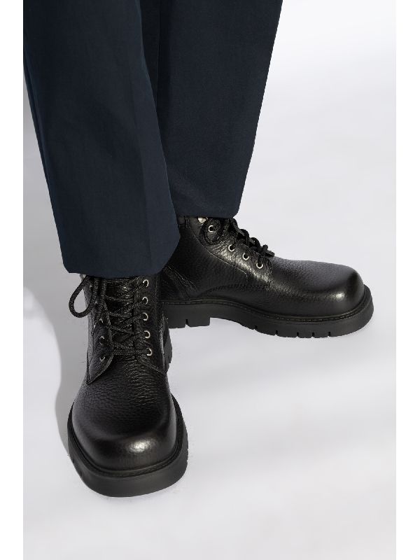 Haddock Grain Leather Lace-Up
  Boots