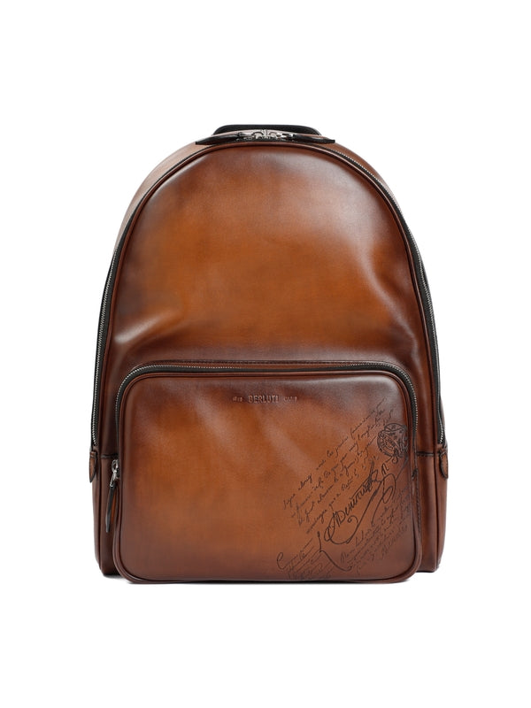 Berluti Brown Leather Backpack