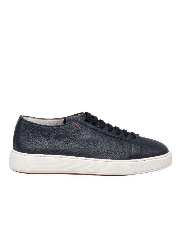 Stitch Detail Leather Lowtop Sneakers