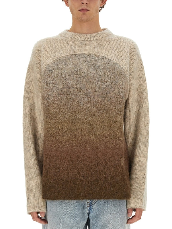 Gradient Effect Mohair Blend Knit