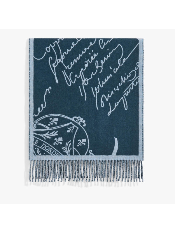 Scritto Fringe Cashmere Muffler