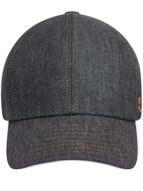 Side Logo Embroidery Denim Ball Cap