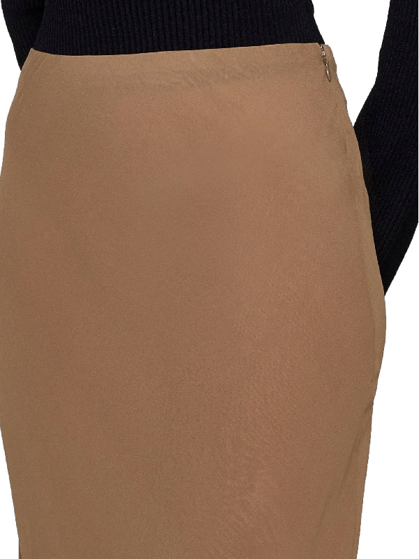 Mauva Silk Midi Skirt