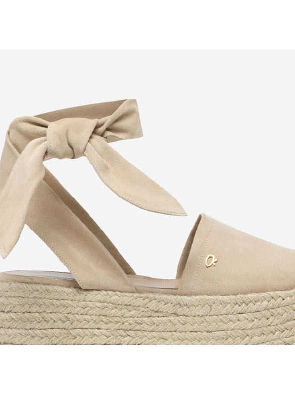 Almeria Bow Detail Wedge Sandals