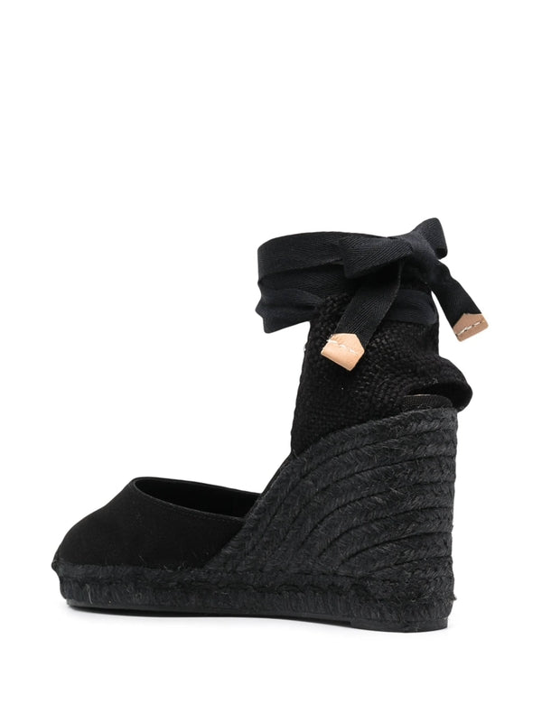 Castañer Black Wedge Sandals
