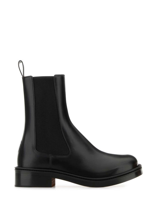 Black Leather Chelsea Boots