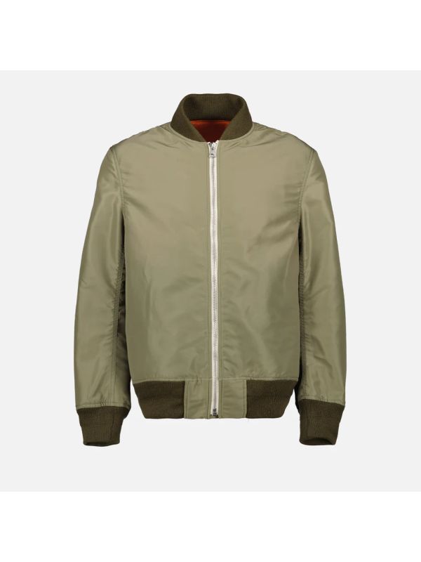 Zipper Pocket Nylon Bomber