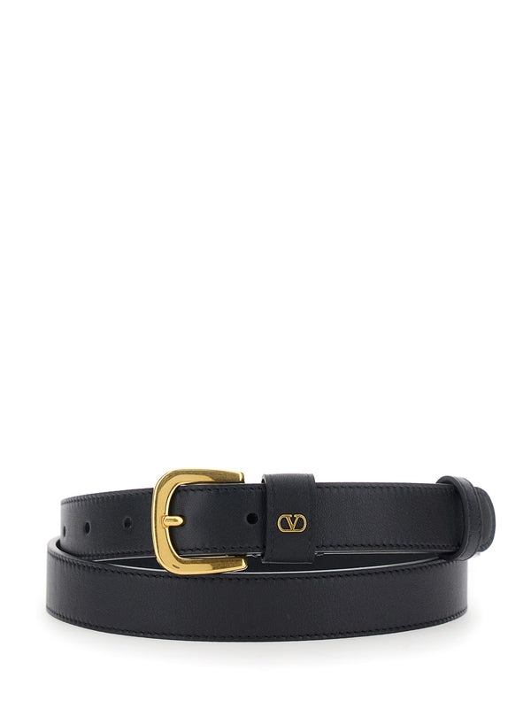 Valentino Black Leather Belts