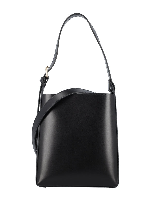 Virginie Logo Leather Small Shoulder Bag