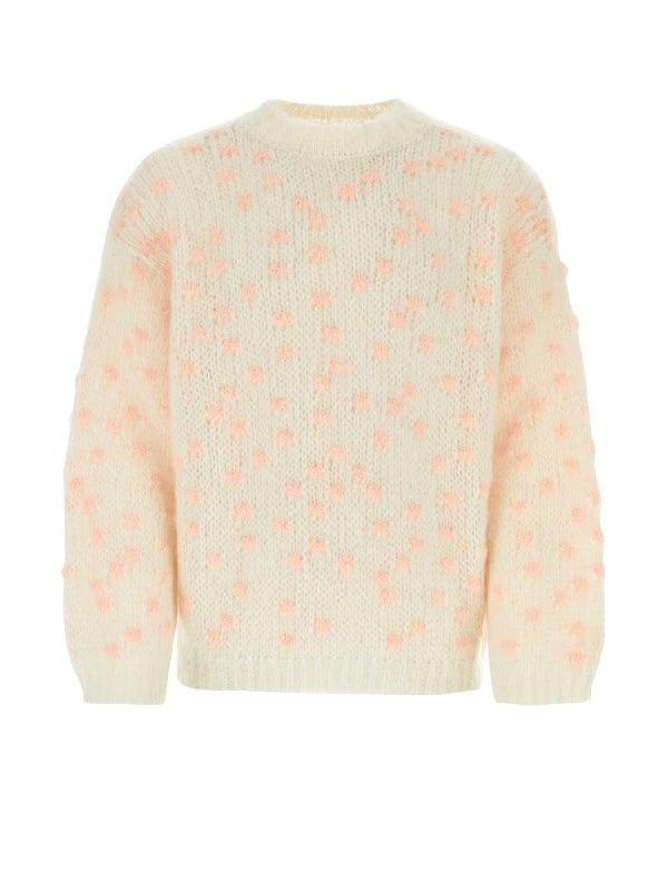 Dot Accent Mohair Knit