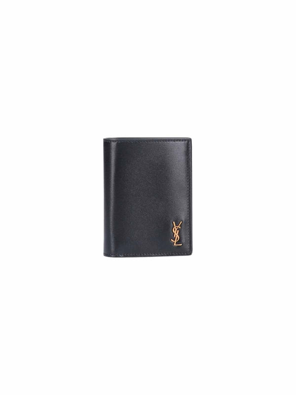 Cassandra Logo Leather Bi-Fold Wallet