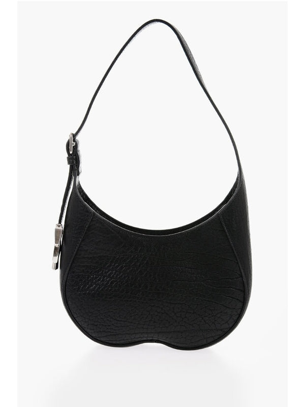 Black Calfskin Shoulder Bag