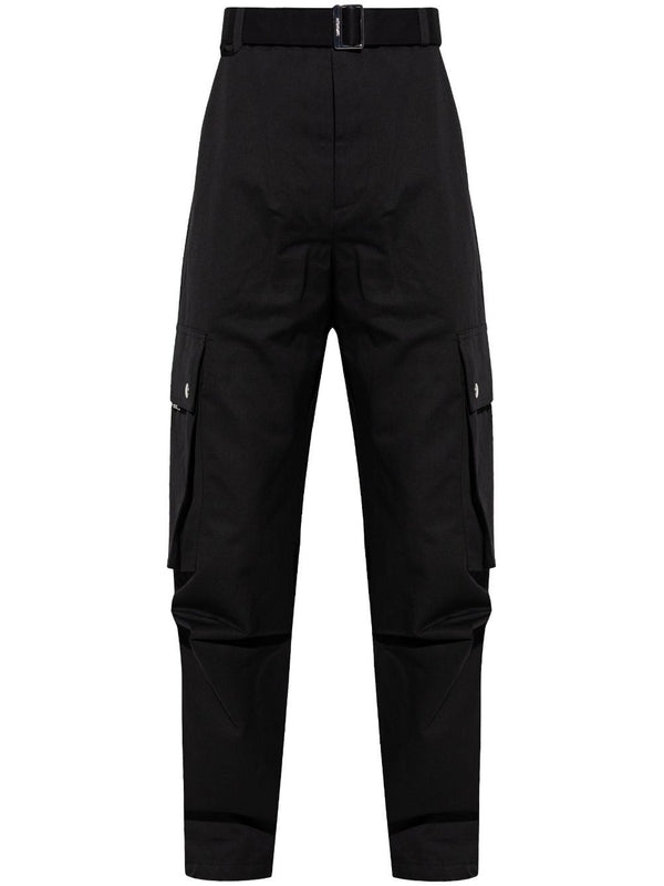 Waist Belt Cotton Cargo Pants