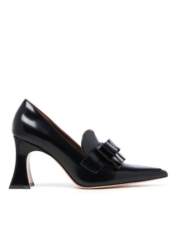 Bow Detail Leather Pumps