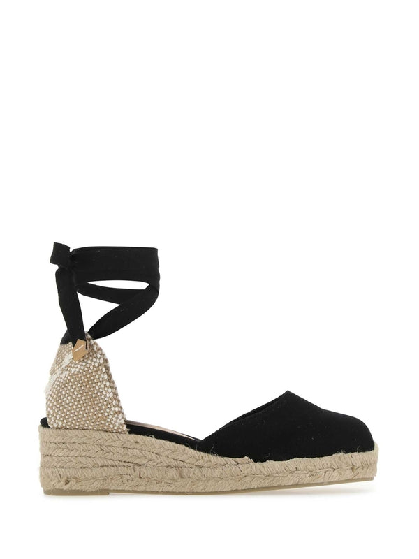 Castañer Black Wedge Sandals