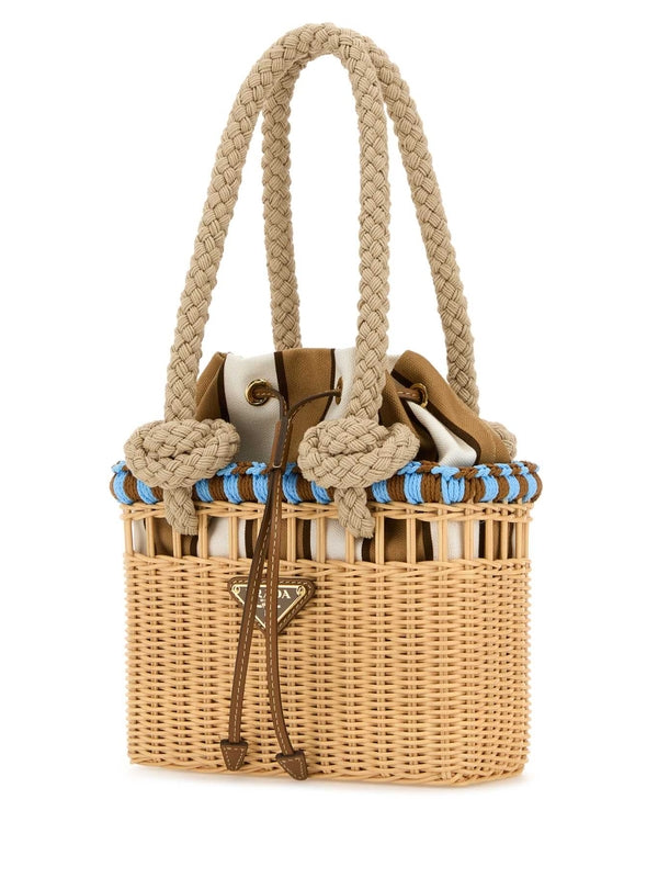 Wicker Mini Bucket Bags
