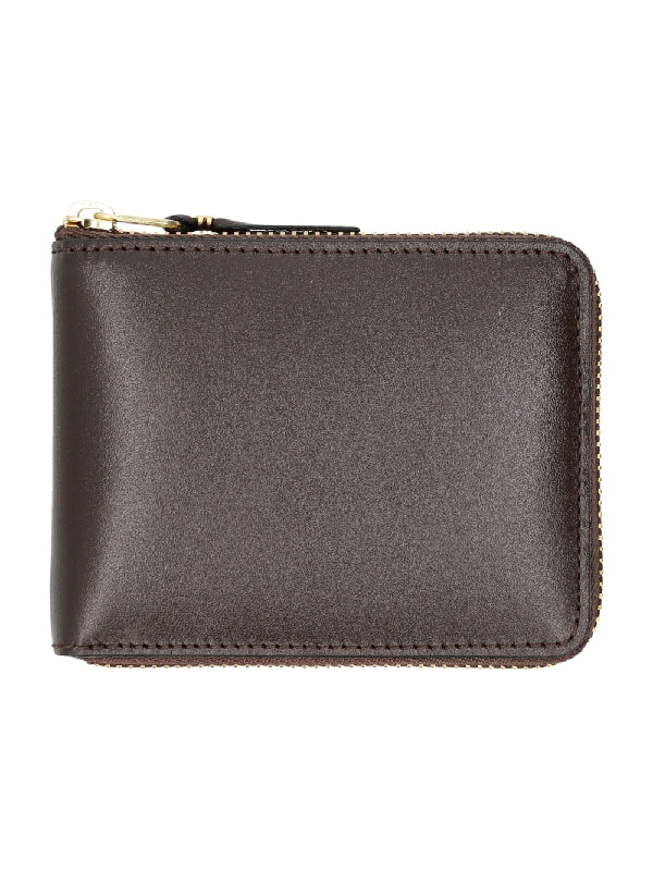 Zipper Leather Small Wallet