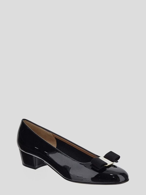 Bow Detail Leather Pumps Heel