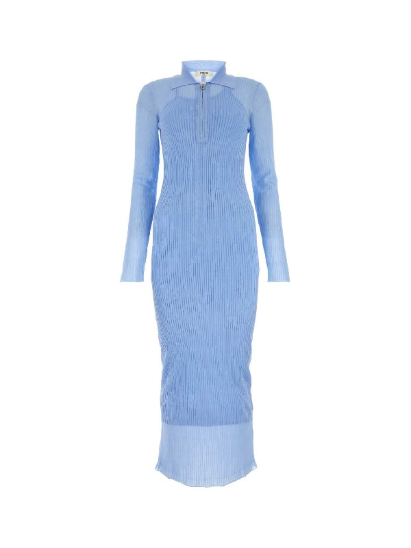 Silk Knit Shirt Dress