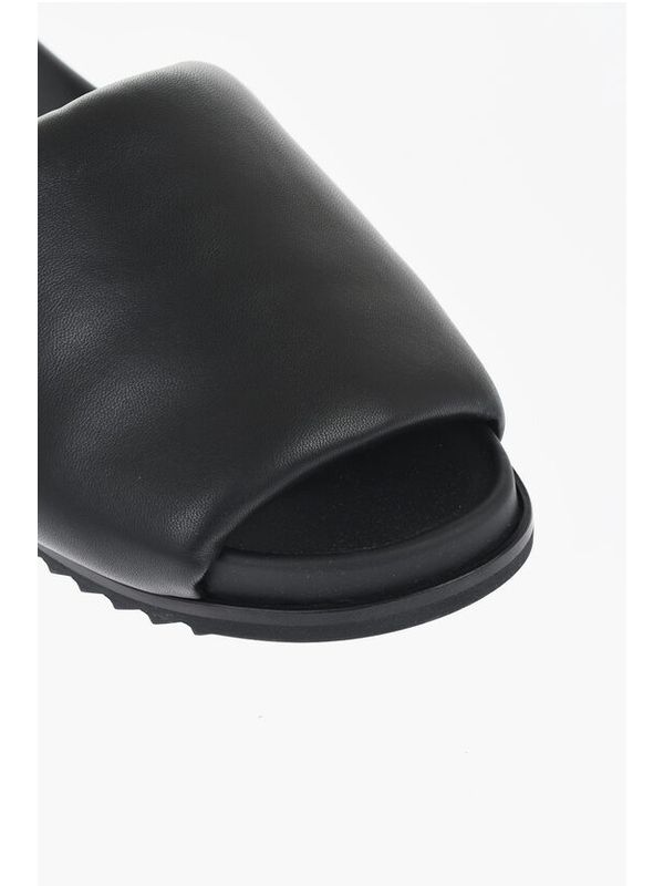 Black Lambskin Slide