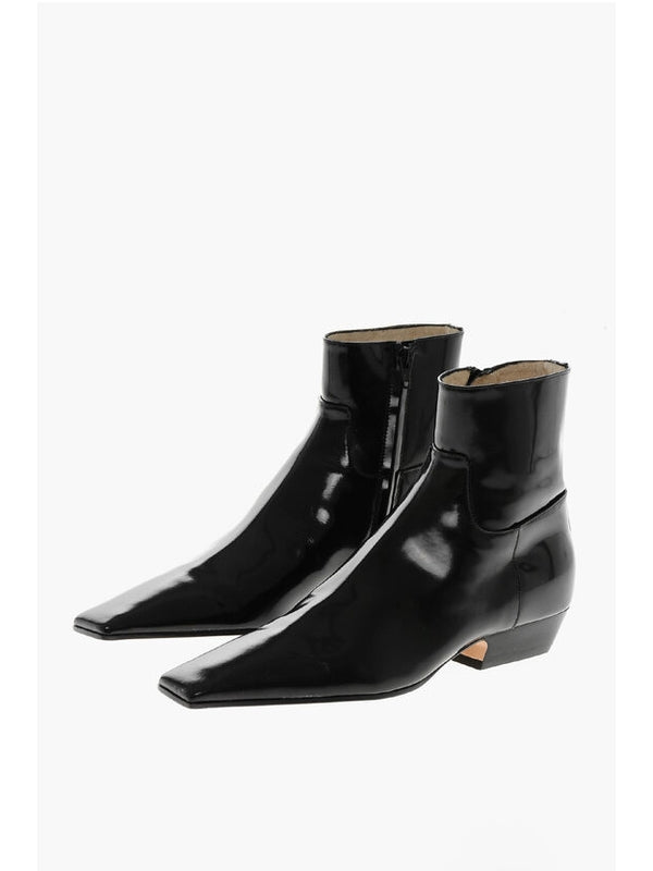Khaite Black Ankle Boots