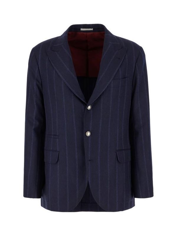 Pinstripe Wool Silk Single
  Setup Suit