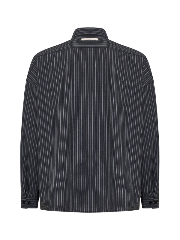 Back Logo Label Stripe Shirt