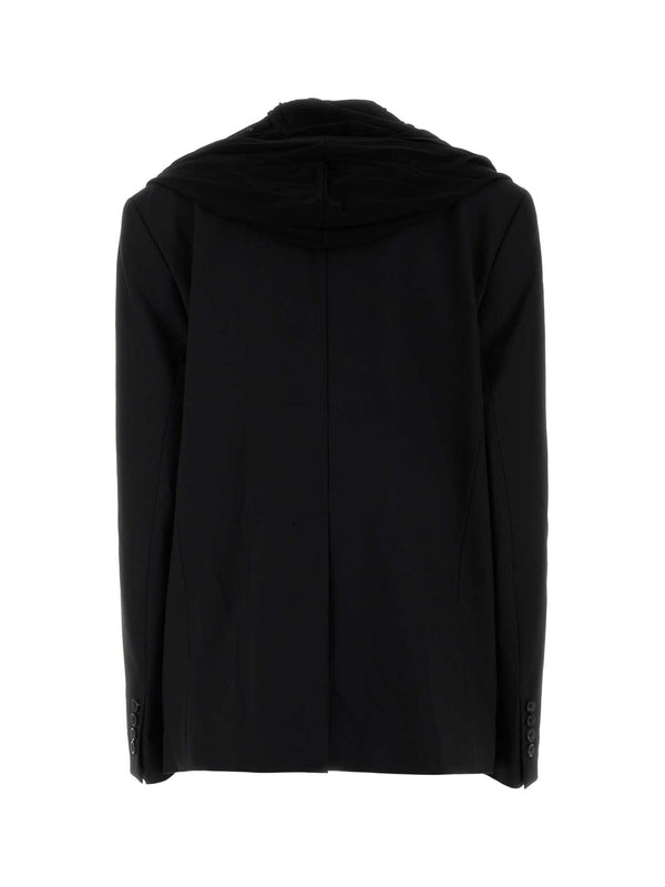 Drape Hood Tailored Jacket