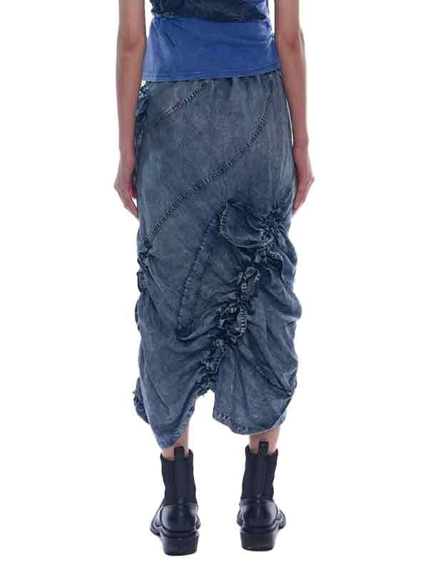 POUR Smoke Denim Skirt