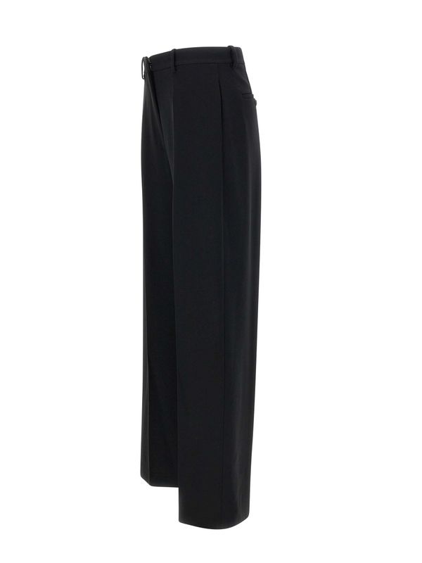 Straight Pin-Tuck Detail Pants