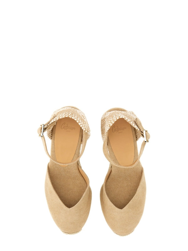 Castañer Beige Wedge Sandals