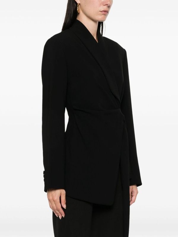 Asymmetrical Strap Tailored
  Jacket