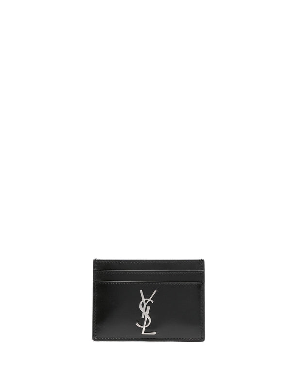 Cassandra Logo Leather Card Holder