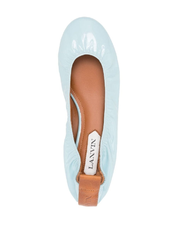 Blue Calfskin Ballerina Shoes