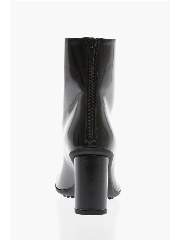 Atomic Patent Leather Ankle Boots Heel