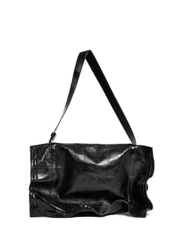 Wire Leather Shoulder Bag