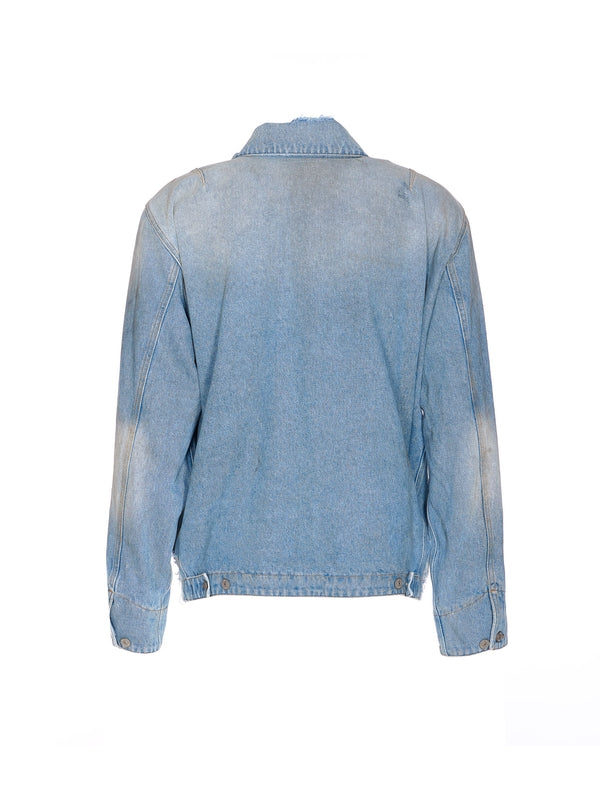 Mm6 Maison Margiela Sky Blue Trucker Jacket