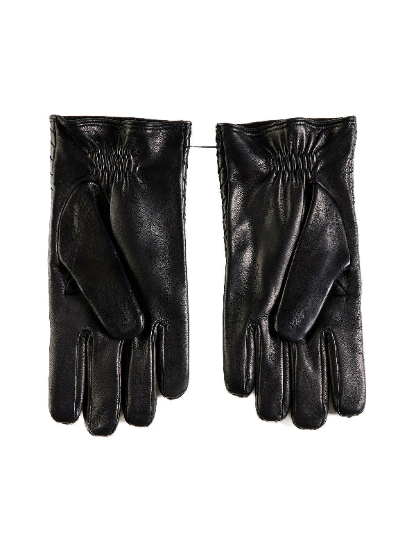 Intrecciato Leather Gloves